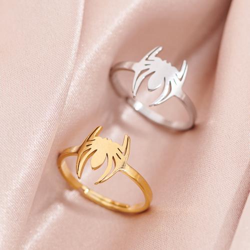 Stainless Steel Finger Ring 304 Stainless Steel Spider plated for woman inner ~20mm Sold By PC