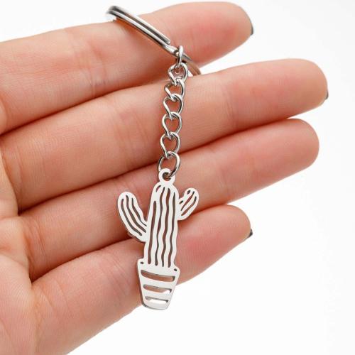 Stainless Steel Key Clasp 304 Stainless Steel Opuntia Stricta plated fashion jewelry Sold By PC