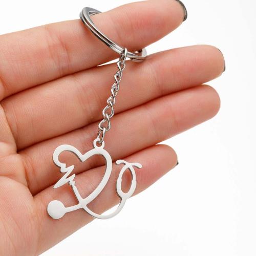 Stainless Steel Key Clasp 304 Stainless Steel Heart plated fashion jewelry Sold By PC