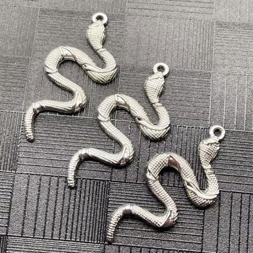 Zinklegering Animal Hangers, Zinc Alloy, Slang, plated, DIY, 55x24mm, 100pC's/Bag, Verkocht door Bag