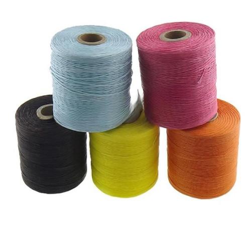 Voks Cord, Vokset Cotton Cord, du kan DIY, flere farver til valg, 1mm, Længde 750 m, Solgt af PC