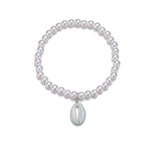 Mode sieraden enkelband, Plastic Pearl, met Acryl, luminated, wit, Verkocht door PC