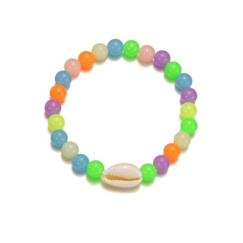 Fashion Jewelry Anklet Acrylic with Shell luminated multi-colored Sold By PC