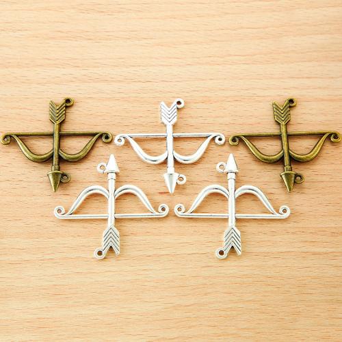 Zinklegering Hangers, Zinc Alloy, Pijl, plated, DIY, meer kleuren voor de keuze, 47x46mm, 100pC's/Bag, Verkocht door Bag