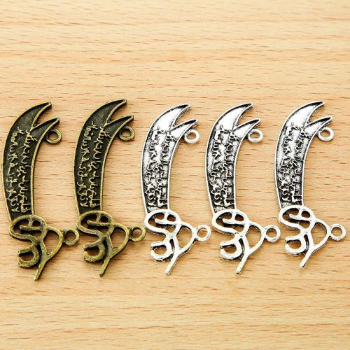 Zinc Alloy Tool Pendants Sword plated DIY Sold By Bag