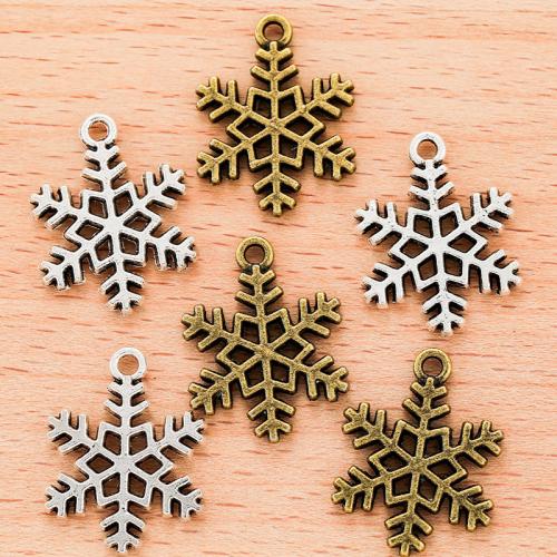 Zinc Alloy Pendants Snowflake plated DIY Sold By Bag