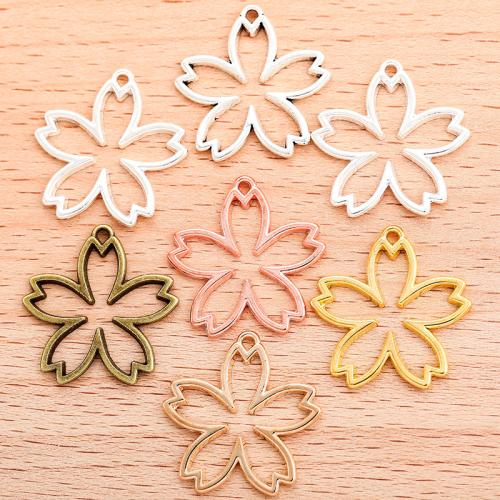 Zinc Alloy Flower Pendants plated DIY Sold By Bag