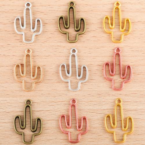 Zinklegering Hangers, Zinc Alloy, Opuntia Stricta, plated, DIY, meer kleuren voor de keuze, 25x16mm, 100pC's/Bag, Verkocht door Bag