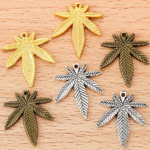 Zinklegering Leaf Hangers, Zinc Alloy, Maple Leaf, plated, DIY, meer kleuren voor de keuze, 100pC's/Bag, Verkocht door Bag