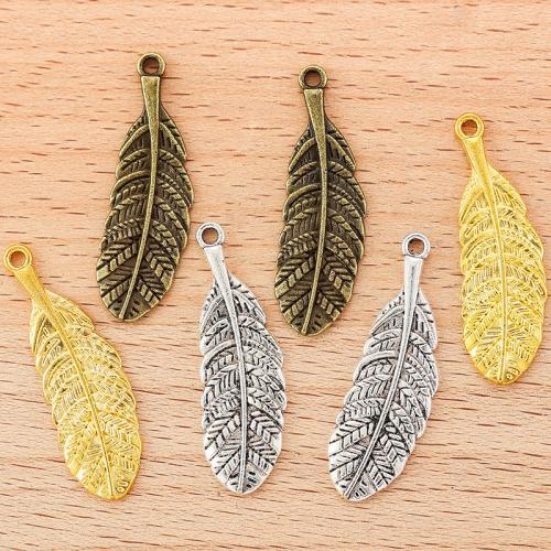 Pendants Sinc Alloy Leaf, plátáilte, DIY, dathanna níos mó le haghaidh rogha, 34x10mm, 100ríomhairí pearsanta/Mála, Díolta De réir Mála