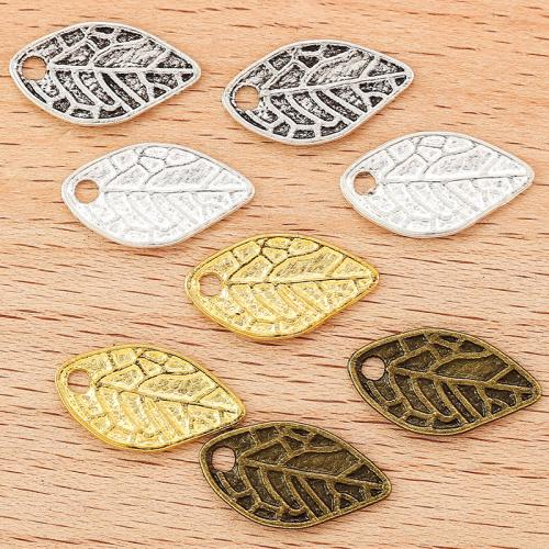 Zinklegering Leaf Hangers, Zinc Alloy, Blad, plated, DIY, meer kleuren voor de keuze, 16x9mm, 100pC's/Bag, Verkocht door Bag