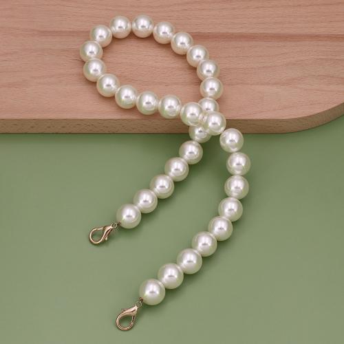 Fashion Luggage and Bag Accessories Plastic Pearl with Zinc Alloy DIY white Sold By PC