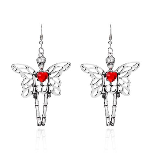 Zinc Alloy Drop Earring Halloween Design & fashion jewelry & for woman & with rhinestone Sold By Pair