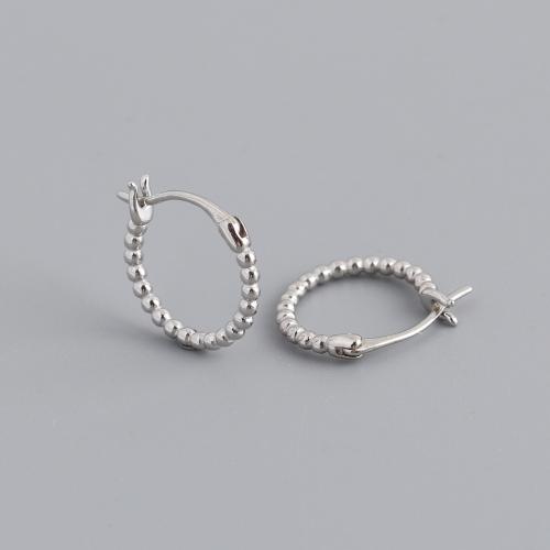 925 Sterling Silver Hoop Earrings fashion jewelry & for woman Sold By Pair