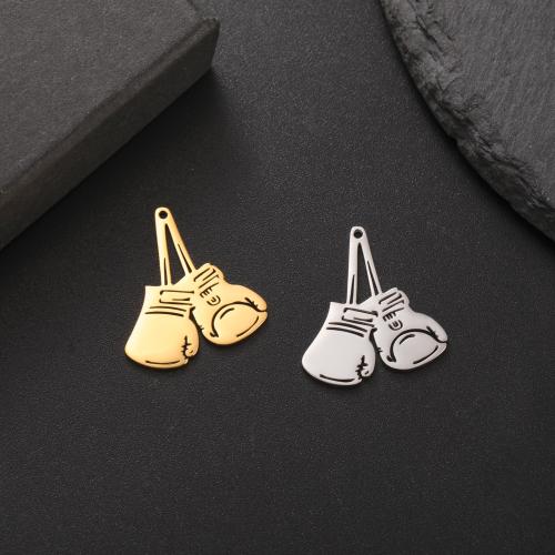 Stainless Steel Pendants 304 Stainless Steel Boxing Glove gold color plated DIY Sold By Bag