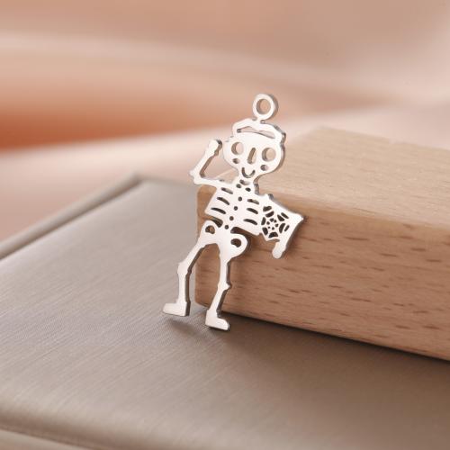 Stainless Steel Skull Pendants 304 Stainless Steel plated DIY Sold By PC