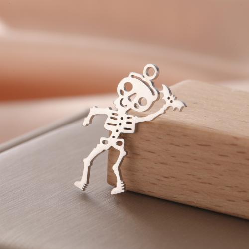 Stainless Steel Skull Pendants 304 Stainless Steel plated DIY Sold By PC