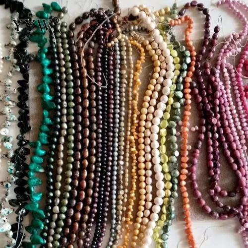 Natural Freshwater Pearl Loose Beads DIY pearl size 6-10mm Sold By Bag