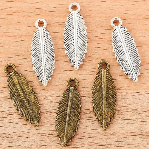 Cink Alloy Leaf Privjesci, List, pozlaćen, možete DIY, više boja za izbor, 26x9mm, 100računala/Torba, Prodano By Torba