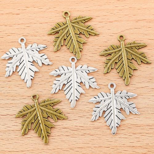 Zinklegering Leaf Hangers, Zinc Alloy, Maple Leaf, plated, DIY, meer kleuren voor de keuze, 28x28mm, 100pC's/Bag, Verkocht door Bag