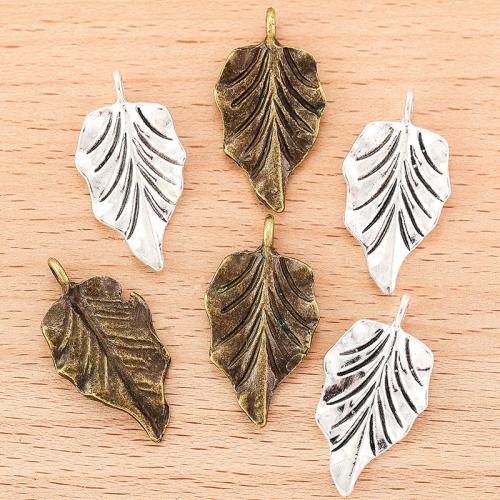 Cink Alloy Leaf Privjesci, List, pozlaćen, možete DIY, više boja za izbor, 29x16mm, 100računala/Torba, Prodano By Torba