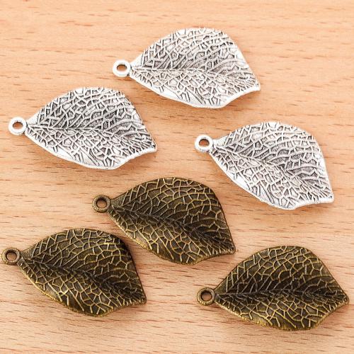 Pendants Sinc Alloy Leaf, plátáilte, DIY, dathanna níos mó le haghaidh rogha, 33x20mm, 100ríomhairí pearsanta/Mála, Díolta De réir Mála