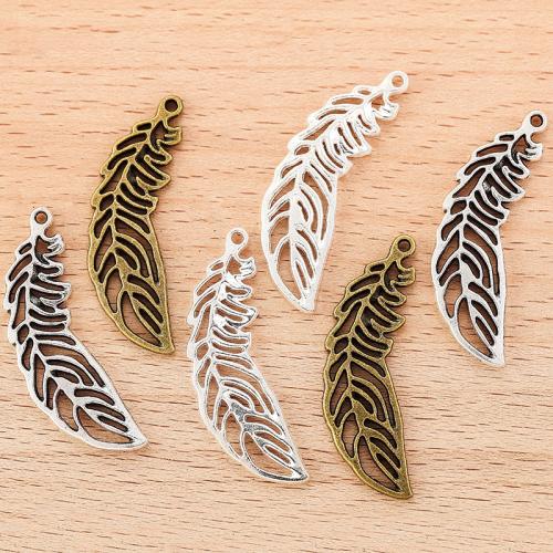 Cink Alloy Leaf Privjesci, List, pozlaćen, možete DIY, više boja za izbor, 38x12mm, 100računala/Torba, Prodano By Torba