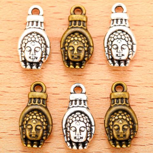 Zinc Alloy Pendler, Buddha, forgyldt, du kan DIY, flere farver til valg, 18x8mm, 100pc'er/Bag, Solgt af Bag