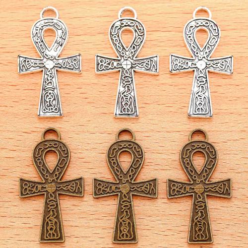 Cinko lydinio Cross Pakabukai, Cinko lydinys, Kirsti, padengtą, Pasidaryk pats, daugiau spalvų pasirinkimas, 37x21mm, 100kompiuteriai/Krepšys, Pardavė Krepšys