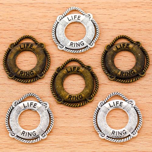 Zinc Alloy Pendants Life Ring plated DIY Sold By Bag