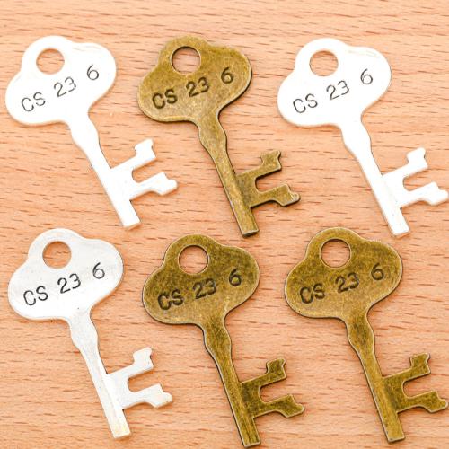 Zinc Alloy Key Pendants plated DIY Sold By Bag