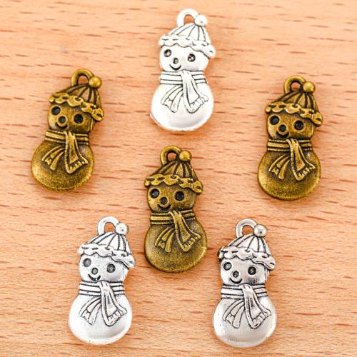 Zinc Alloy Pendants Snowman plated DIY Sold By Bag