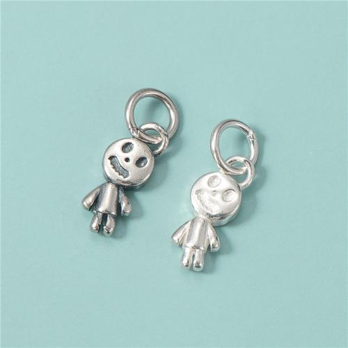 925 Sterling Silver hänge, Cartoon, DIY, fler färger för val, 5.50x13mm, Hål:Ca 4mm, Säljs av PC