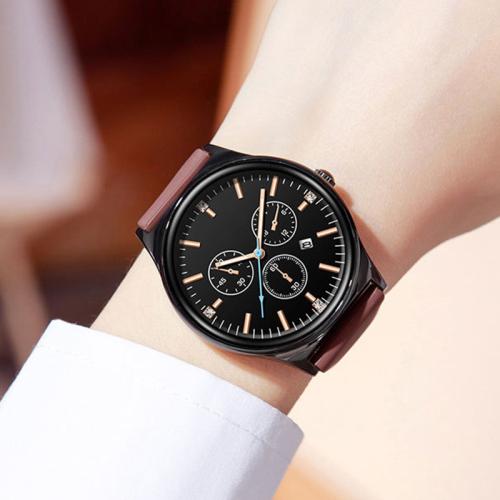 Zinc Alloy Watch Bracelet with Glass & Silicone & 304 Stainless Steel Round Life water resistant & Chinese movement & for woman & luminated & with rhinestone Length Approx 20.5 cm Sold By PC