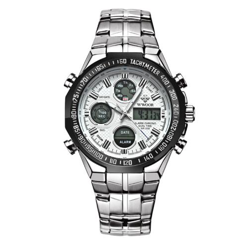 Hommes montre-bracelet, acier inoxydable 316L, avec verre, Résistant à l’eau de vie & mouvement japonais & pour homme & lumineux, plus de couleurs à choisir, Longueur Environ 23 cm, Vendu par PC