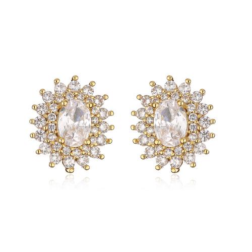 Boucles d'oreilles en laiton zircon cubique pavent, bijoux de mode & styles différents pour le choix & pavé de micro zircon & pour femme, Vendu par paire