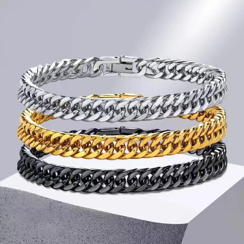 Bracciale gioielli in acciaio inossidabile, 304 acciaio inox, gioielli di moda & lunghezza differente per scelta & unisex, nessuno, 8mm, Venduto da PC