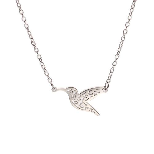 304 Stainless Steel Necklace swallow fashion jewelry & for woman & hollow original color Length Approx 52 cm Sold By PC