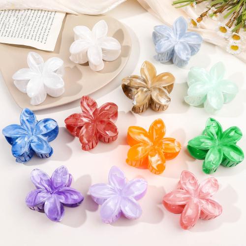 Hair Claw Clips Plastic Flower handmade for woman Sold By PC