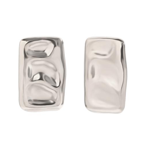 Stainless Steel Stud Earrings 304 Stainless Steel Vacuum Ion Plating for woman Sold By Pair