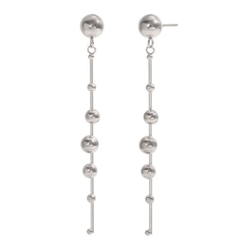 Stainless Steel Stud Earrings 304 Stainless Steel Vacuum Ion Plating for woman Sold By Pair