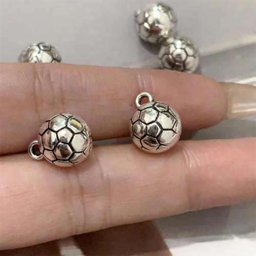 亜鉛合金ペンダント, 亜鉛合金, サッカー, シルバーメッキ, DIY, 11x14mm, 100パソコン/バッグ, 売り手 バッグ