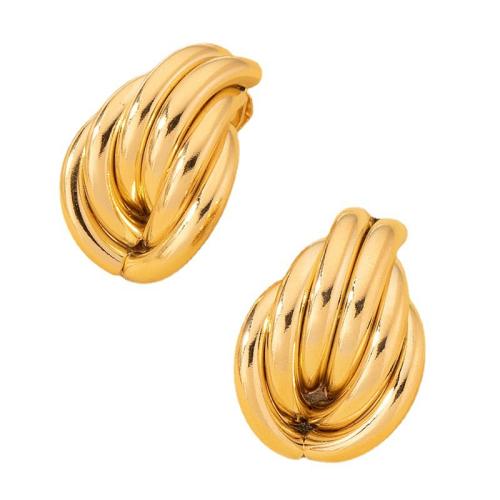 Zinc Alloy Oorbel clip, mode sieraden & voor vrouw, gouden, 21x30mm, Verkocht door pair