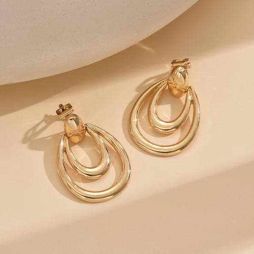 Zinc Alloy Earring Clip fashion jewelry & for woman golden Sold By Pair