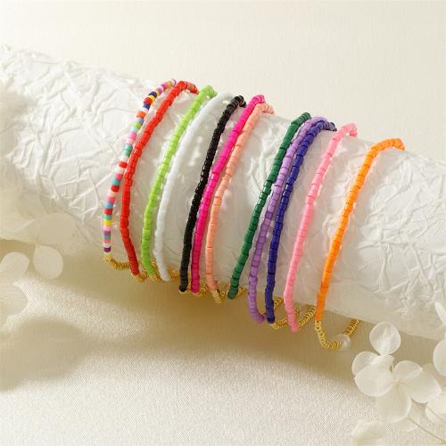 Pulseira de miçangas em vidro, with Pérolas de água doce, joias de moda & para mulher, Mais cores pare escolha, comprimento Aprox 16-17 cm, vendido por PC