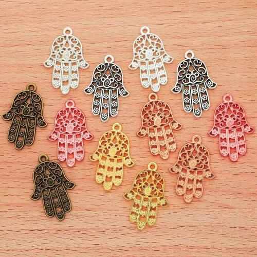 Zinc Alloy main pendentifs, alliage de zinc, Placage, DIY, plus de couleurs à choisir, 30x20mm, 100PC/sac, Vendu par sac