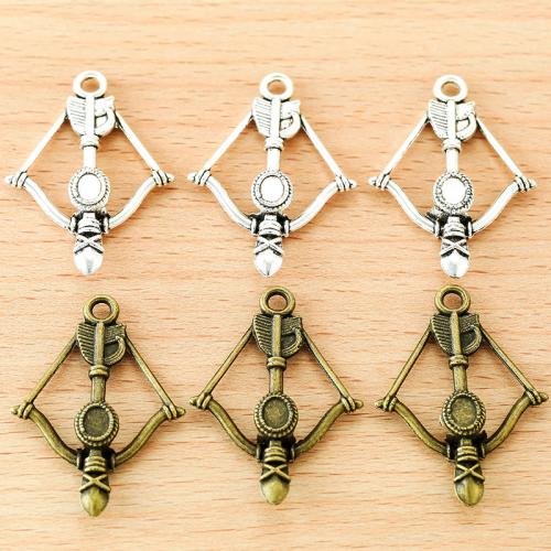 Zinklegering Hangers, Zinc Alloy, Pijl, plated, DIY, meer kleuren voor de keuze, 35x24mm, 100pC's/Bag, Verkocht door Bag