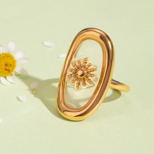 Stainless Steel Finger Ring 304 Stainless Steel gold color plated fashion jewelry golden Sold By PC