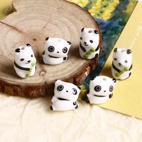 PorseleinJuwelen Beads, Porselein, Panda, DIY & verschillende ontwerpen voor de keuze, meer kleuren voor de keuze, 100pC's/Bag, Verkocht door Bag