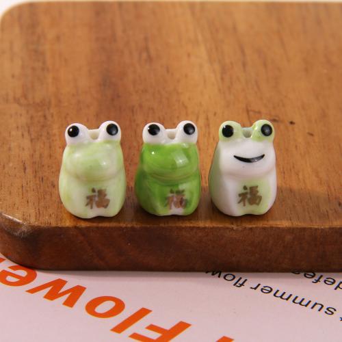 Porcelain Jewelry Beads Frog DIY Sold By Bag